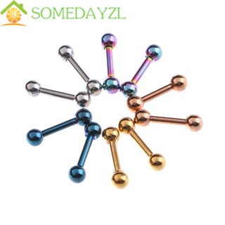 Somedayzl ต่างหูกระดุม ทรงกลม สีทอง สีดํา เครื่องประดับแฟชั่น สําหรับผู้หญิง