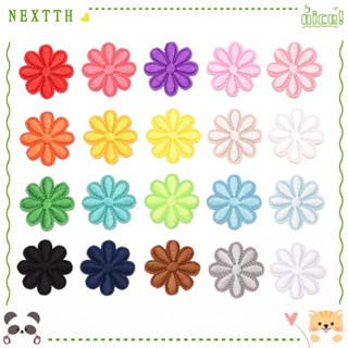 Nextth แผ่นแพทช์รีดปักลายดอกไม้น่ารัก สุ่มสี 4.2*4.2 ซม. อุปกรณ์เสริม DIY 60 ชิ้น