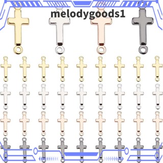 Melodygoods1 จี้ไม้กางเขน โลหะผสมสังกะสี หลากสี สําหรับทําเครื่องประดับ สร้อยคอ แฮนด์เมด