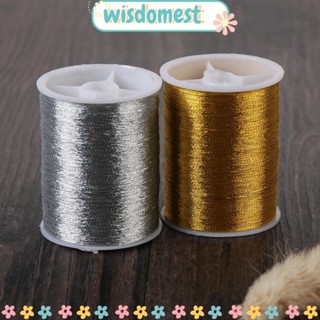 Wisdomest ด้ายเย็บปักถักร้อย แฮนด์เมด สีทอง 100 เมตร DIY