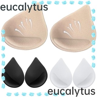 Eucalytus1 แผ่นฟองน้ําเสริมชุดว่ายน้ํา บิกินี่ แบบหนา สําหรับผู้หญิง 2 คู่