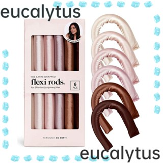 Eucalytus1 6 ชิ้น / เซต ก้านดัดผม ไร้ความร้อน, นอนหลับในชั่วข้ามคืน ทําให้ผมนุ่ม เครื่องม้วนผม, อุปกรณ์ทําผม ผู้หญิง