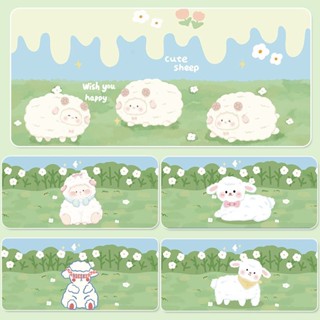 ✨🍑🍃【 10 สี/แผ่นรองเม้าส์】🐰แผ่นรองเมาส์ขนาดใหญ่  ลายการ์ตูนน่ารัก