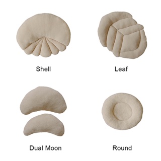 หมอนรองคอ ผ้าโพลีเอสเตอร์ สีพื้น สําหรับเด็กทารกแรกเกิด พร็อพใช้ถ่ายภาพ