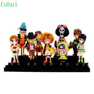 Fuhui ฟิกเกอร์ อนิเมะ Luffy Usopp Sanji Nami Robin Chopper สําหรับตกแต่งรถยนต์ 9 ชิ้น ต่อล็อต