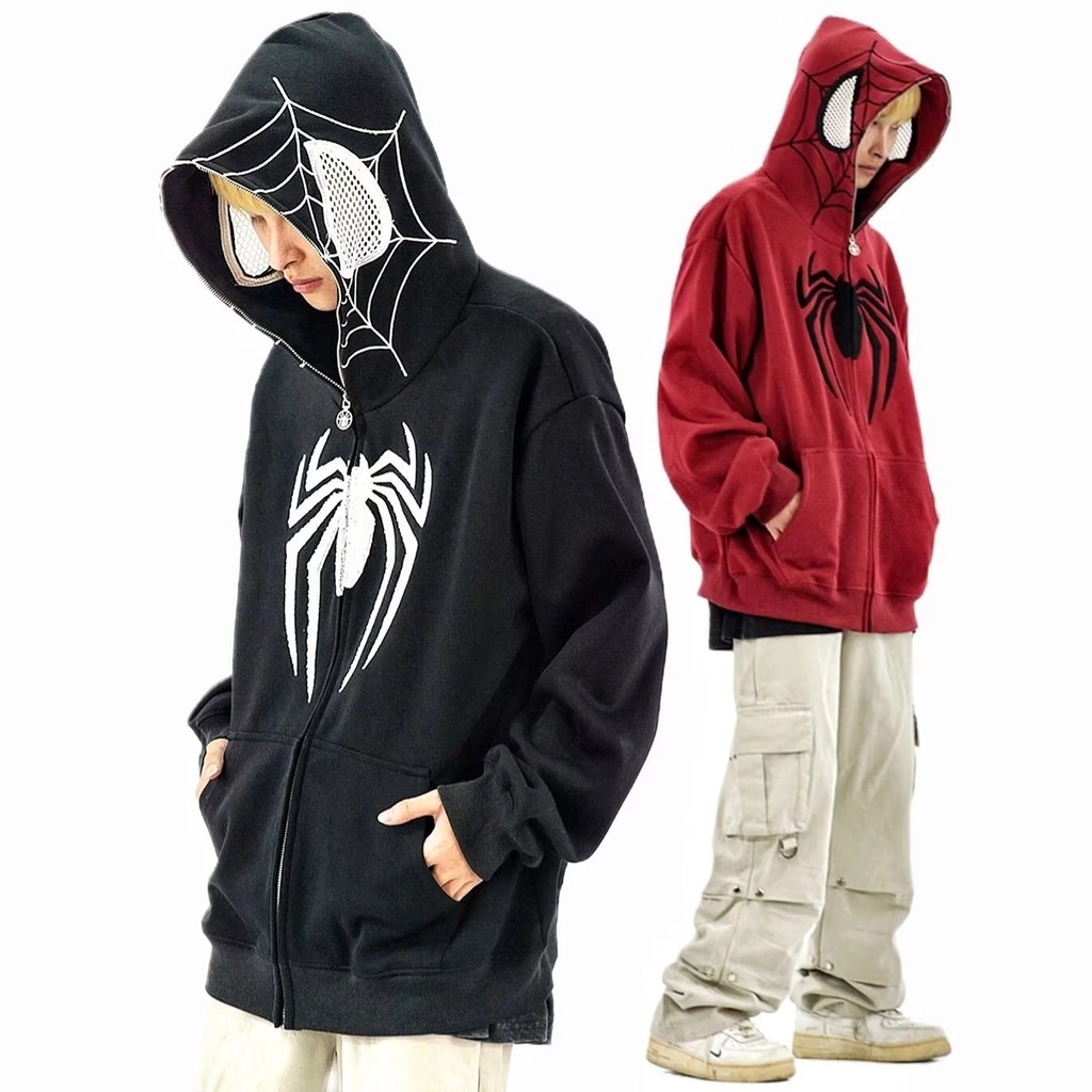 Spider-Man Hoodie Plus ขนาดสําหรับผู้หญิงคุณภาพสูงเย็บปักถักร้อย Hoodie สําหรับผู้หญิง Plus ขนาด Hoo