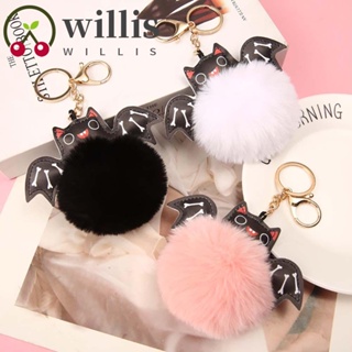 Willis พวงกุญแจ จี้รูปค้างคาว แบบนิ่ม สีเข้ม เหมาะกับของขวัญฮาโลวีน สําหรับตกแต่งกระเป๋า