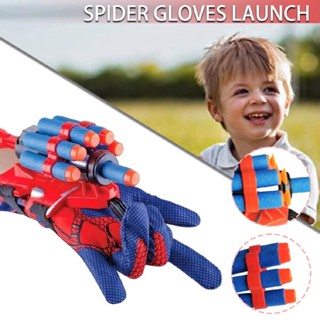 Kids Superhero Spider-man Glove Web Shooter Wrist Launcher Toy Props