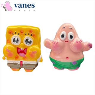 Vanes1 เครื่องประดับเรซิ่น รูปการ์ตูน SpongeBob น่ารัก สําหรับตกแต่งช่องแอร์รถยนต์