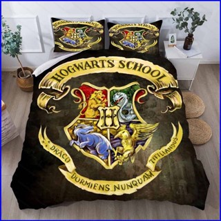 Gp1 Harry Potter 3IN1 ชุดผ้าปูที่นอน สองขนาด ซักทําความสะอาดได้ สําหรับบ้าน ห้องนอน