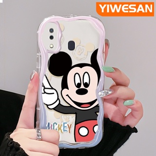 เคสโทรศัพท์มือถือ ซิลิโคนใส กันกระแทก ลายการ์ตูนมิกกี้เมาส์น่ารัก สีครีม สําหรับ Samsung galaxy A30 A20 A31 A32 M10s