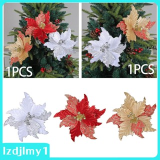 [Lzdjlmy1] ดอกไม้ประดิษฐ์ Poinsettia สําหรับตกแต่งต้นคริสต์มาส