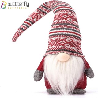 Buttterfly ตุ๊กตาเอลฟ์แคระ ผ้ากํามะหยี่ขนนิ่ม แฮนด์เมด สีแดง สําหรับตกแต่งห้อง