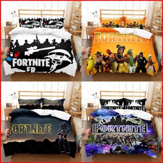 Yb1 FORTNITE 3in1 ชุดเครื่องนอน ผ้าปูที่นอน ผ้าห่ม ผ้านวม ซักทําความสะอาดได้ ใส่สบาย สําหรับหอพัก BY1