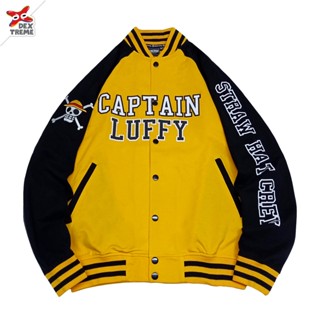 เสื้อคลุมการ์ตูนวันพีซ Jacket OP Captain สีเหลืองแขนดำ