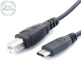 Gentlehappy สายเคเบิลข้อมูล USB-c Type-c ตัวผู้ เป็น USB B Type ตัวผู้ สําหรับเครื่องพิมพ์โทรศัพท์ TH