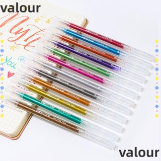 Valour อุปกรณ์เครื่องเขียน ปากกาเจลกลิตเตอร์ 12 ชิ้น