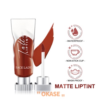 SACE LADY 4 สี LongLasting Matte Lip Glaze Velvet Matte ลิปสติกสำหรับริมฝีปากชุ่มชื่นและกันน้ำ ICE Tube ลิปสติกเครื่องสำอางความงาม 4 สี Moisturizing Lip Tint [ลดราคา]