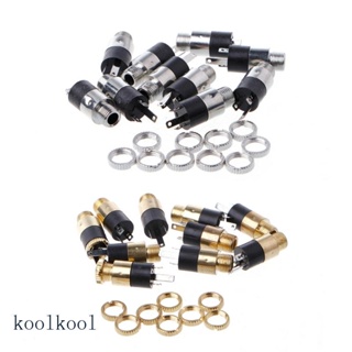 Kool ซ็อกเก็ตหูฟังสเตอริโอ 3 Pin 1 8 3 5 มม. 10 ชิ้น พร้อมแผงน็อต PJ-39