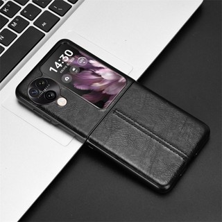 เคสโทรศัพท์มือถือหนัง PU ฝาพับ พร้อมช่องใส่บัตร หรูหรา สําหรับ OPPO Find N3 Flip 2023 Find N3 Flip 6.8 นิ้ว
