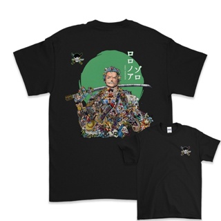 Partyprintstore เสื้อยืด พิมพ์ลายอนิเมะ One Piece Roronoa Zoro V2 14 สําหรับผู้ชาย