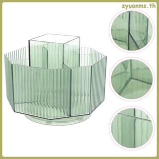 กล่องเก็บแปรงแต่งหน้า เครื่องสําอาง แบบหมุนได้