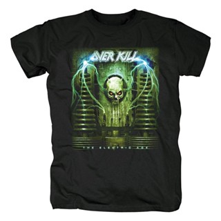 เสื้อยืด พิมพ์ลาย Overkill Devil Armory American Thrash Metal Streetwear สีขาว สไตล์สตรีท สําหรับผู้ชาย