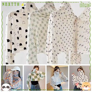 Nextth เสื้อคลุมกันแดด แขนยาว ป้องกันรังสียูวี สไตล์สั้น ผ้าคลุมไหล่ กันแดด แฟชั่น สําหรับผู้หญิง