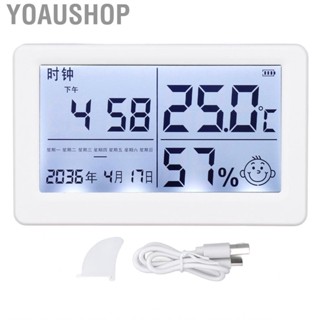 Yoaushop Temperature Humidity   Digital Display Free Placing 5V Hygrometer  for Home