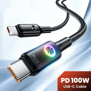 สายชาร์จโทรศัพท์มือถือ 100W USB C 5A สําหรับ Huawei Samsung S21 S20 LED Type-C