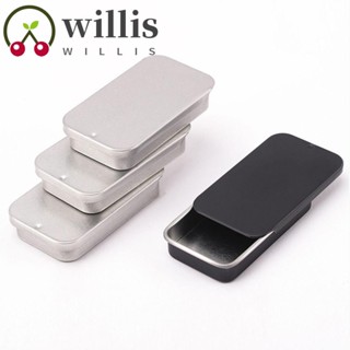 Willis กล่องสบู่ โลหะเปล่า แบบพกพา ขนาดเล็ก สําหรับใส่เครื่องประดับ น้ําหอม ลูกอม