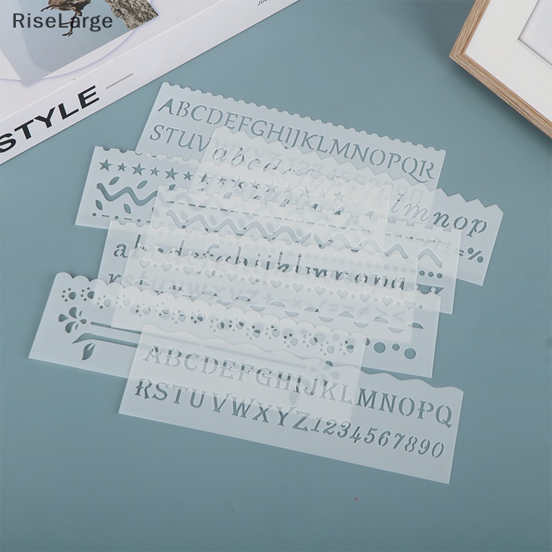 [RiseLarge] แผ่นแม่แบบ ลายฉลุ รูปสัตว์ และตัวอักษร สําหรับตกแต่งสมุดภาพ อัลบั้ม 8 ชิ้น ต่อชุด