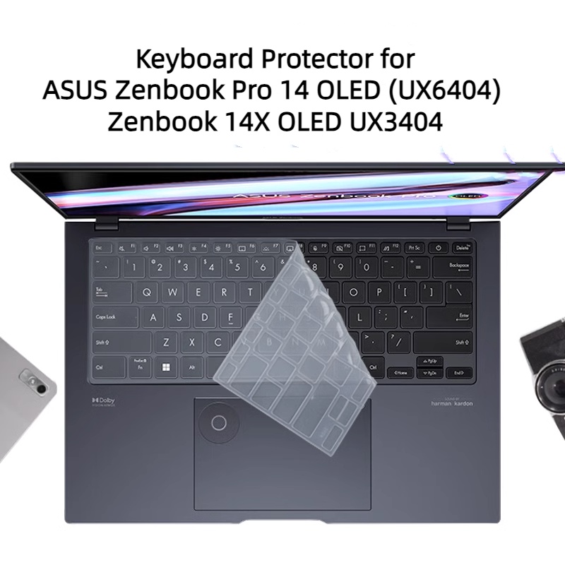ฟิล์มป้องกันคีย์บอร์ด กันฝุ่น สําหรับ ASUS Zenbook Pro 14 OLED (UX6404) ASUS Zenbook 14X OLED UX3404