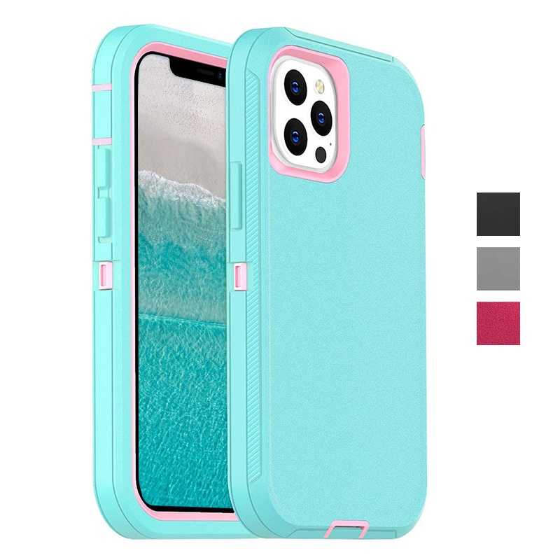 สําหรับ iPhone 15,14,Plus,13,12 Pro Max,11 Pro,12 Mini กรณีผู้ชายผู้หญิงเด็กชายกันกระแทกป้องกัน 3 ชั้น Heavy Duty Tough Hybrid ทนทานยางฝาครอบ Defend กรณี