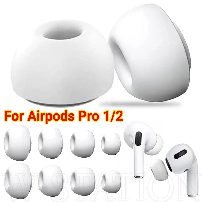 จุกหูฟังซิลิโคนนิ่ม ลดเสียงรบกวน แบบเปลี่ยน สําหรับ Airpods Pro 1 2 1 คู่