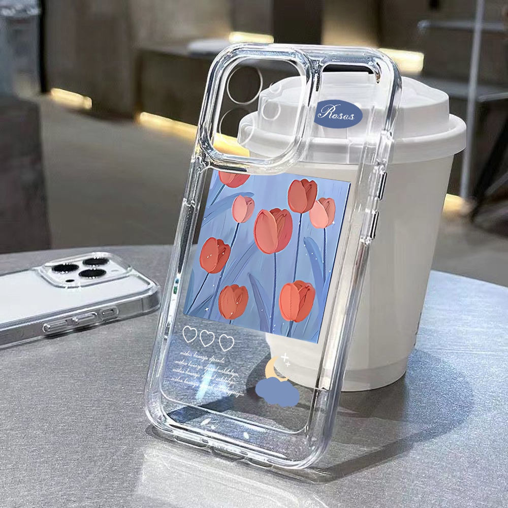 เคสโทรศัพท์ซิลิโคน TPU ใส for Samsung A55 A54 S24 S23 FE A06 A53 A15 A14 A12 A03 A50 A10 A11 A52 A20 A30 A20S A34 A02