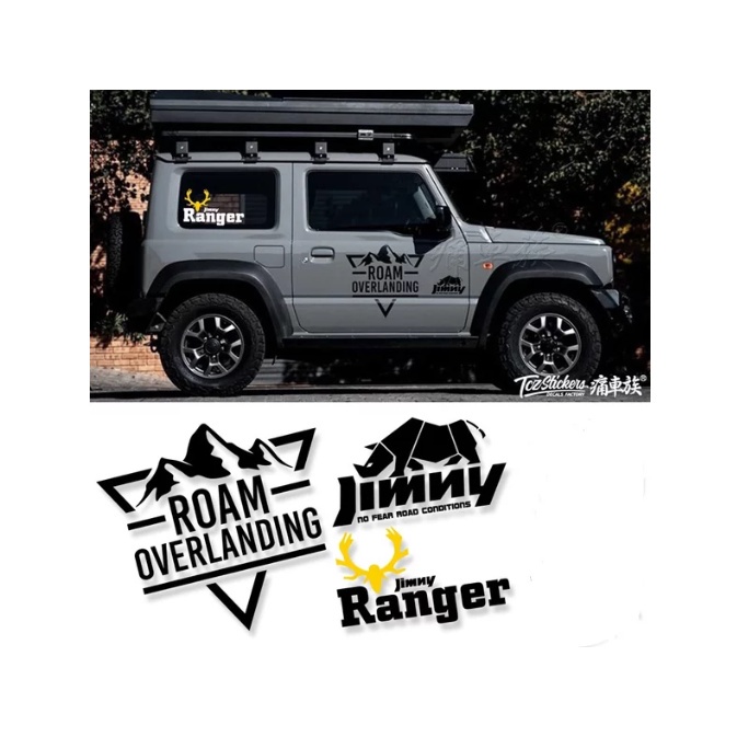 สติ๊กเกอร์ตัด รถแทฟ jimini feroza jeep ฯลฯ สติ๊กเกอร์ตัดนูนดีที่สุด