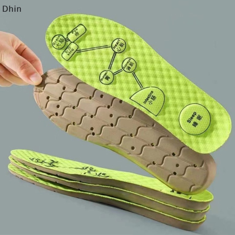 [Dhin] แผ่นรองพื้นรองเท้า ระบายอากาศ ระงับกลิ่น สําหรับรองเท้ากีฬา