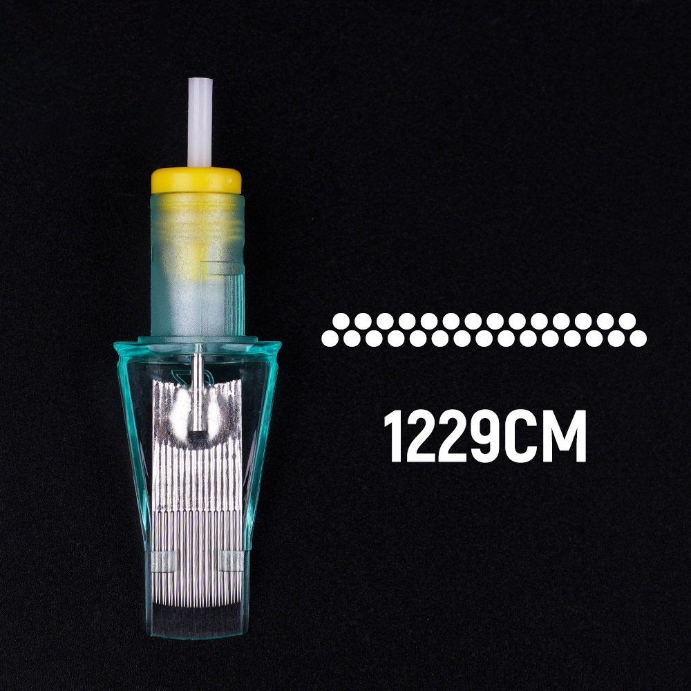 Aurora II ตลับหมึก แมกนัม ทรงโค้ง ขนาดใหญ่ สําหรับสัก 10 ชิ้น#12= 0.35 มม