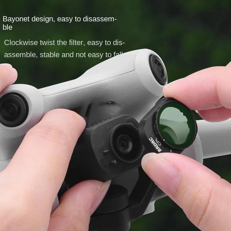 Brdrc DJI MINI 4 PRO ฟิลเตอร์ ND ND ฟิลเตอร์ CPL โพลาไรเซอร์ กระจกป้องกันรังสียูวี อุปกรณ์เสริม