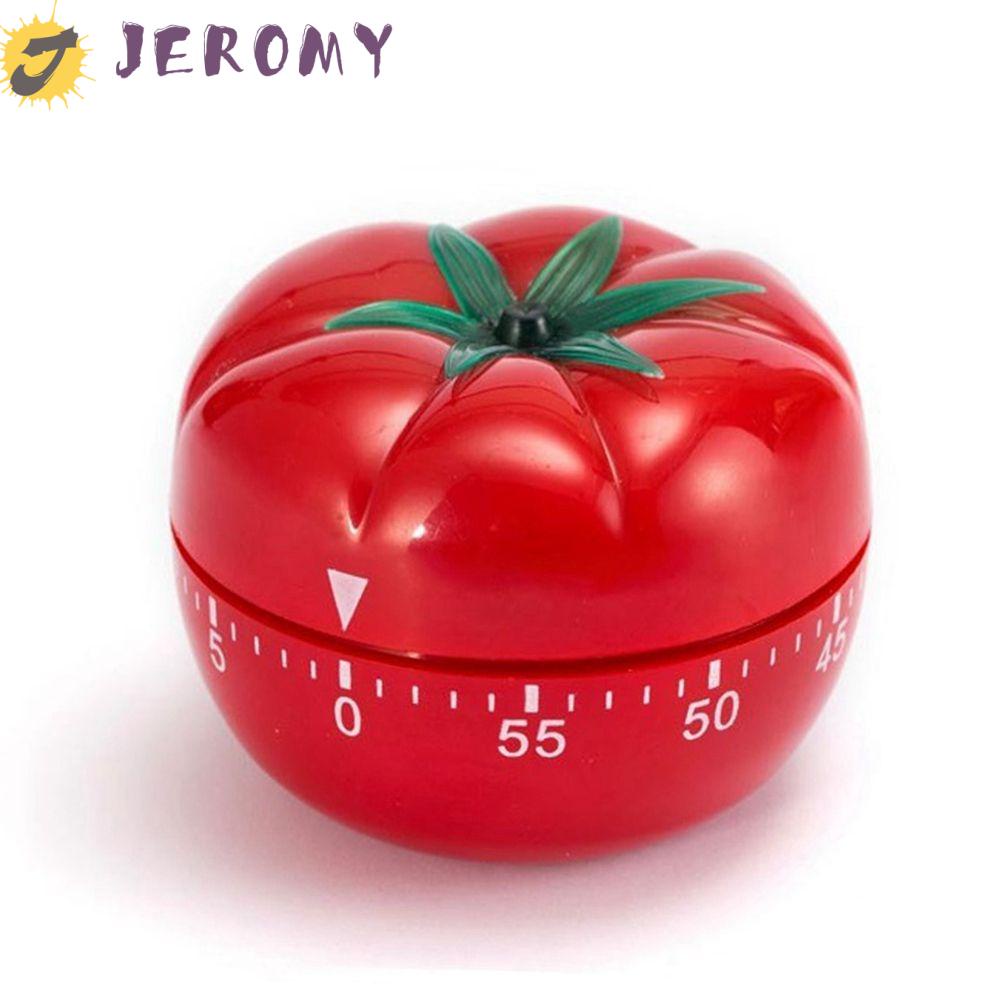 Jeromy นาฬิกาจับเวลาทําอาหาร รูปมะเขือเทศ 60 นาที หมุนได้ สําหรับร้านอาหาร บ้าน เบเกอรี่