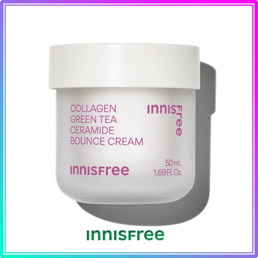 อินนิสฟรี ชาเขียวคอลลาเจน เซราไมด์เด้งครีม / Innisfree Collagen Green Tea Ceramide Bounce Cream 50ml