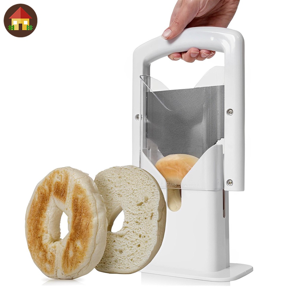 เครื่องตัด Bagel พร้อมที่จับความปลอดภัยในครัวเรือนเครื่องตัด Bagel สแตนเลส Bagel Precision เครื่องตั