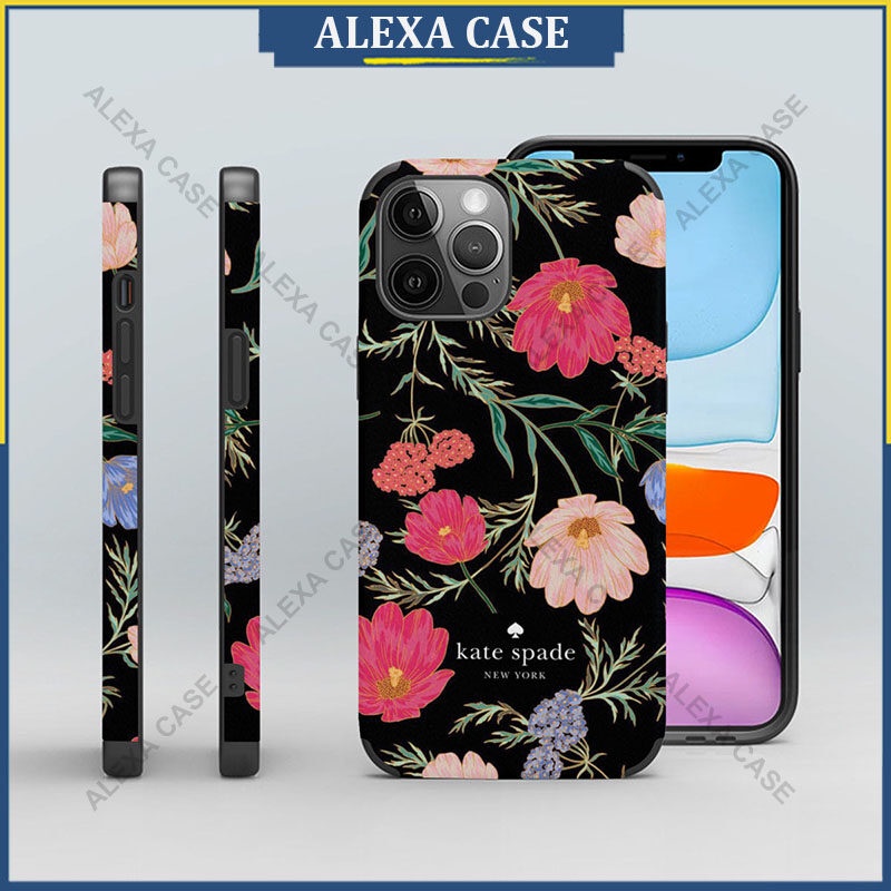 เคสโทรศัพท์ Kate Spade สําหรับ iPhone 16 Pro Max / iPhone 15 Pro Max / iPhone 14 Pro Max / iPhone 13 Pro Max / XS Max / iPhone 8 Plus / iPhone SE Lambskin เคสป้องกัน QRMCPG
