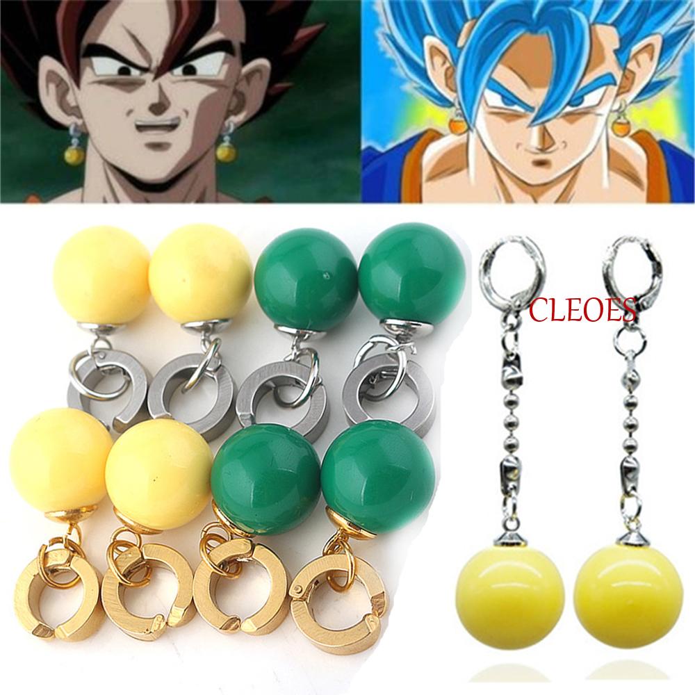 Cleoes ต่างหูคอสเพลย์ รูปดราก้อนบอล Zoro Potara Takerlama Dragonball สีดํา สีเหลือง สีเขียว