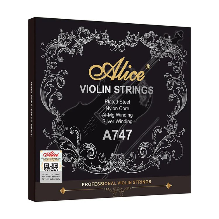 สายไวโอลินอลิซ A747 แกนไนล่อนชุบนิกเกิล เหล็กคาร์บอนสูง สีเงิน