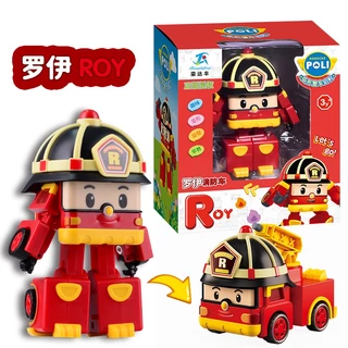 Robocar Poli Transformation ของเล่นรถตํารวจ Transformation หุ่นยนต์ Roy รถดับเพลิง Amba รถพยาบาล POLI ทีมกู้ภัยของเล่นเด็กของขวัญ