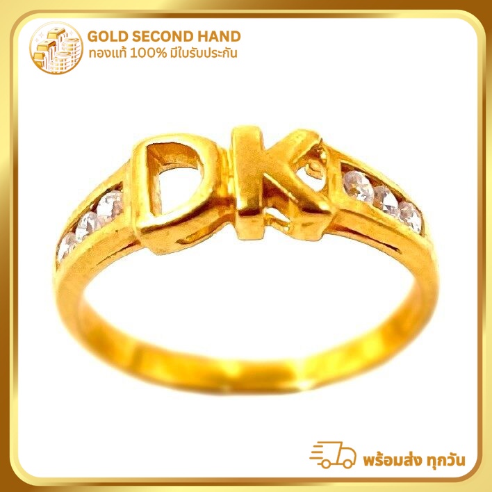 แหวนพลอยทองคำแท้ 90% (หนัก 2.23 กรัม  มีใบรับประกันจากทางร้านทอง) R25/10/2023 .13
