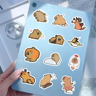 Pufferfish & Capybara สติ๊กเกอร์ 100 ชิ้น - สติ๊กเกอร์ไวนิลกันน้ําสําหรับโทรศัพท์ แล็ปท็อป และกระเป๋าเดินทาง