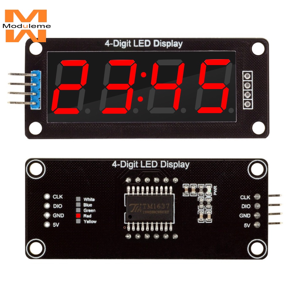 TM1637 DC3.3-5.5V 0.56 นิ้ว 4-Digit Seven-Segment โมดูลนาฬิกาหลอดดิจิตอล